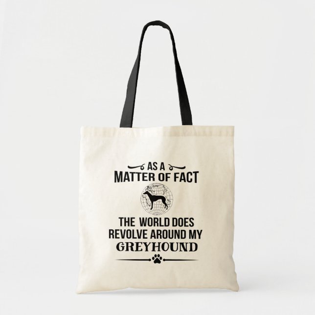Bolso De Tela Raza de perro de Greyhound (Frente)