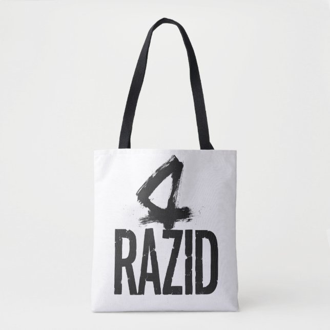 Bolso De Tela RAZID Minimal Brush Typography Tote Bag – Modern  (Anverso)