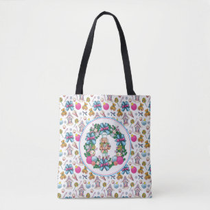 Bolso De Tela Razones De Náuseas De Navidades Azules Y Rosa