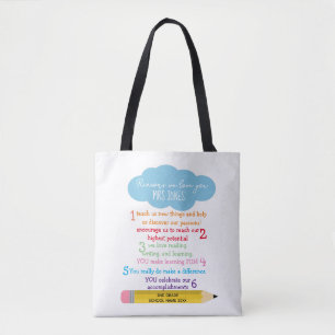 Bolso De Tela Razones por las que te amamos profesor