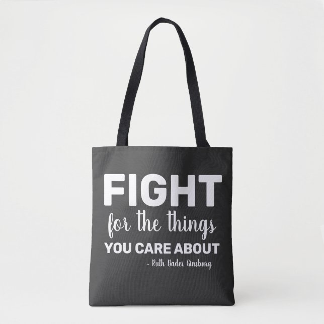 Bolso De Tela RBG Ruth Bader Ginsburg cita a feminista liberal (Anverso)