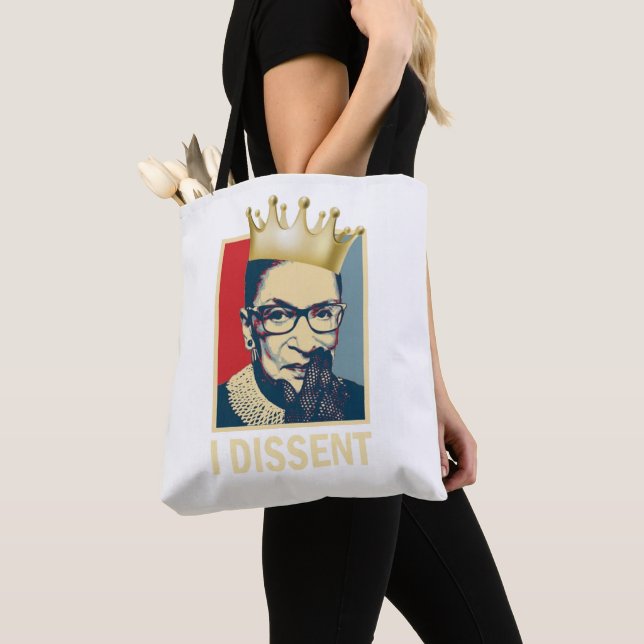 Bolso De Tela RBG, Ruth Bader Ginsburg, yo discrepo (Detalle)