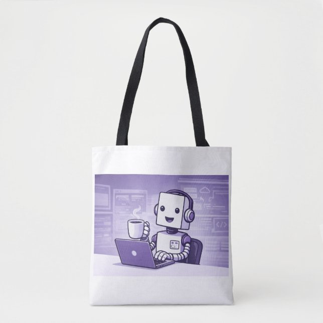 Bolso De Tela Ready for the Robots Tote (Anverso)