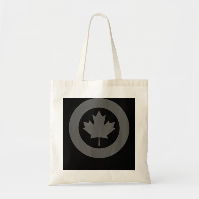 Bolso De Tela Real Fuerza Aérea Canadiense Roundel Maple Leaf L (Frente)