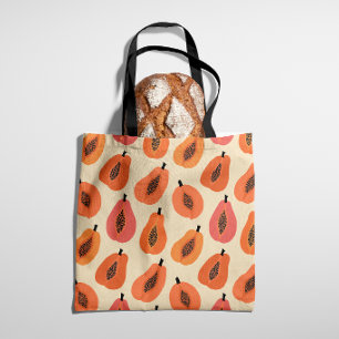 Bolso De Tela Rebanada de Sunfruit Papaya Tonos Naranjas
