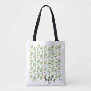Bolso De Tela Rebanadas de huesos de aguacate Patrón dibujado a 