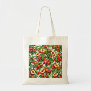 Bolso De Tela Rebanadas de nectarina patrón botánico