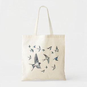 Bolso De Tela Rebaño de aves tragaperras que vuelan