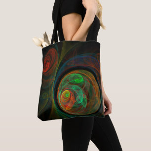 Bolso De Tela Reborn Green Abstract Art