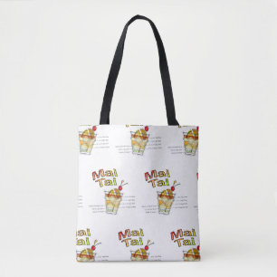BOLSO DE TELA RECETA DE COCTEL MAI TAI ART