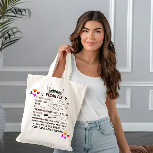 Bolso De Tela Receta de pastel de pacana dulce casero regalo de 