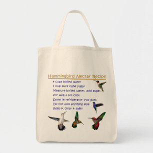 Bolso De Tela Receta del néctar del colibrí