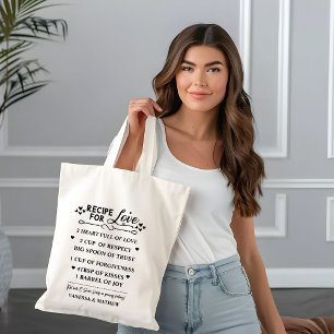 Bolso De Tela Receta para un Matrimonio Feliz, Regalo para Despe