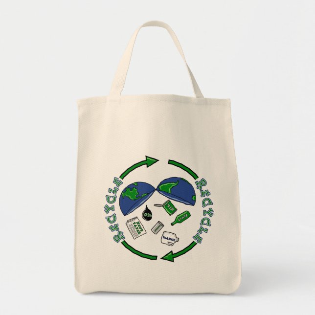 Bolso De Tela Recicle el totebag (Frente)