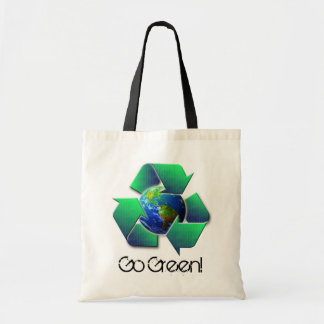 Bolso De Tela ¡Recicle la tierra, vaya verde! - tote