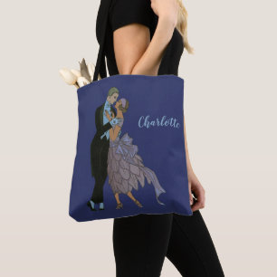 Bolso De Tela Recién casados Vintage Art Déco, baile de bodas de
