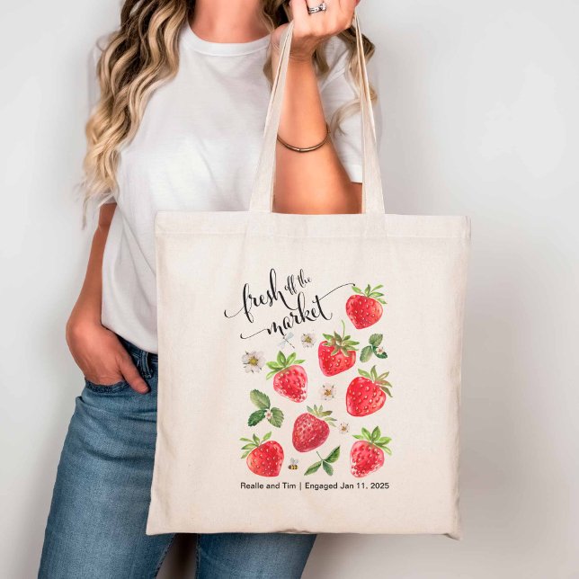 Bolso De Tela Recién salidas del mercado Fresas Retro Novia (Subido por el creador)