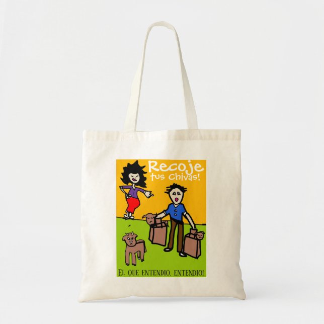 Bolso De Tela Recoge tus chivas (Frente)