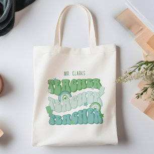 Bolso De Tela Reconocimiento de profesores retro verde personali