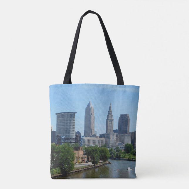 Bolso De Tela Recorriendo el río Cleveland Tote Bag (Reverso)