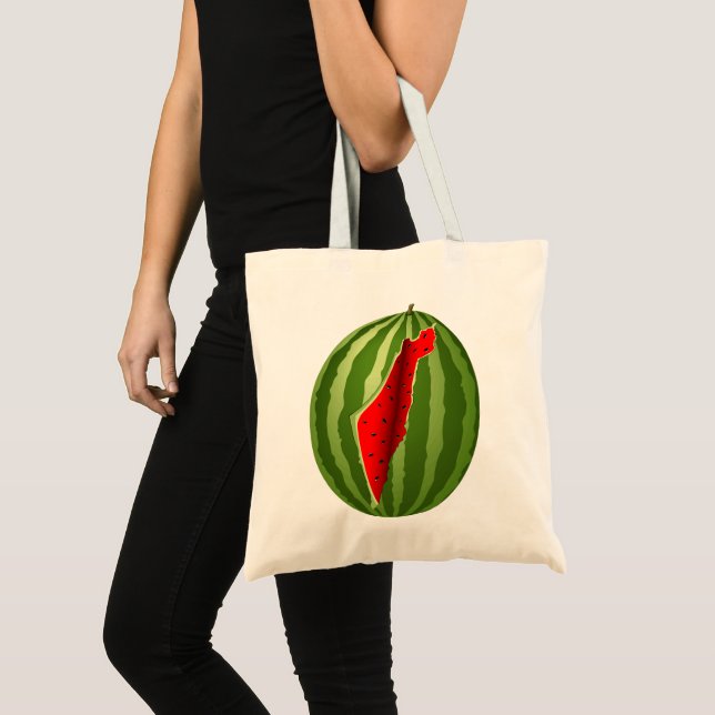 Bolso De Tela Recorte de mapa de la sandía en Palestina (Anverso (producto))