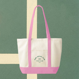 Bolso De Tela Recorte rosa del Escudo del club social verde PKBL