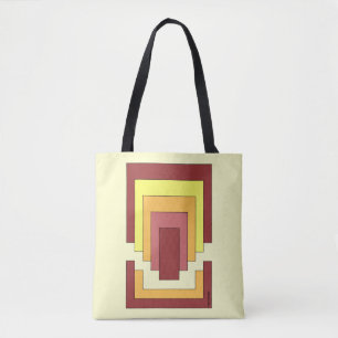 Bolso De Tela Rectángulo Resumen multicolor (estilo 70)