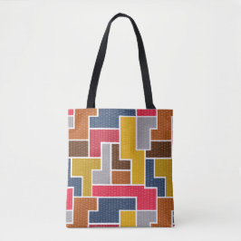 Bolso De Tela rectángulos coloridos