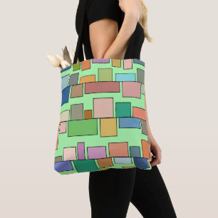 Bolso De Tela Rectángulos de Boho