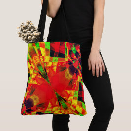 Bolso De Tela Rectángulos inclinados o estirados...amarillo rojo