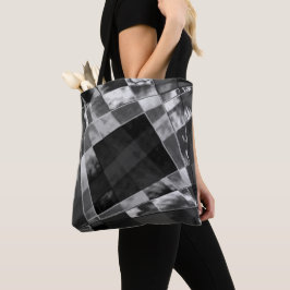 Bolso De Tela Rectángulos inclinados o estirados, gris claro neg