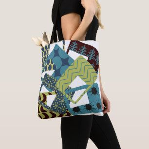 Bolso De Tela Rectángulos modernos redondeados de mediados del s