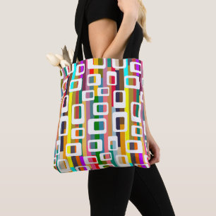 Bolso De Tela Rectángulos y franjas