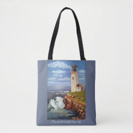 Bolso De Tela Recuerden el hermoso Tote del faro de cosas