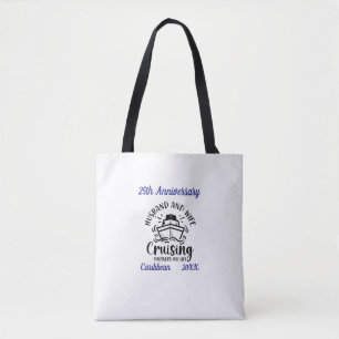 Bolso De Tela Recuerdo de aniversario de bodas de 25 años person