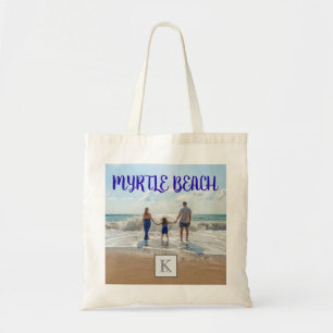 Bolso De Tela Recuerdo de Myrtle Beach con monograma Arena Oleaj