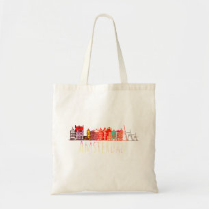 Bolso De Tela Recuerdo de Países Bajos de la ciudad de Amsterda