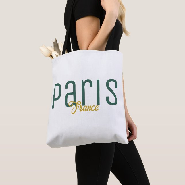 Bolso De Tela Recuerdo de París, Francia (Detalle)