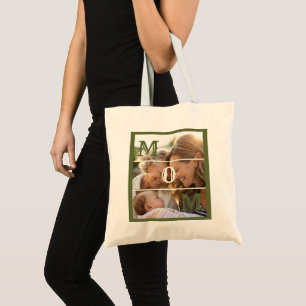 Bolso De Tela Recuerdo Minimalista de Mamá con Foto Personalizad