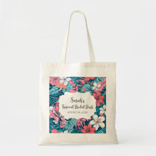 Bolso De Tela Recuerdos de la Ducha Nupcial Tropical Luau