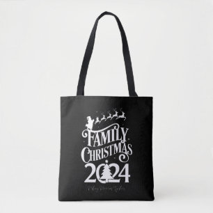 Bolso De Tela Recuerdos de Navidad Familiar 2024 Coincidentes Ju
