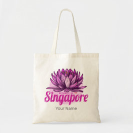 Bolso De Tela Recuerdos de vacaciones de la bandera de Singapur 