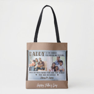 Bolso De Tela Recuerdos en movimiento: Feliz Día del Padre, Pers