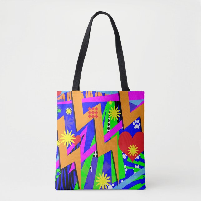 Bolso De Tela Recuerdos Wild Neon (Anverso)