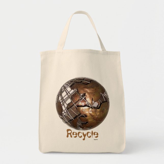 Bolso De Tela Recycle Grocery (Frente)