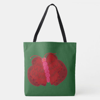 Bolso De Tela Red Angel Butterfly