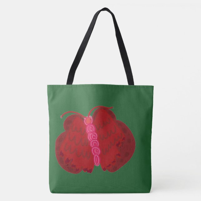 Bolso De Tela Red Angel Butterfly (Anverso)