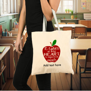 Bolso De Tela red apple Teacher thank you retirement Nursery