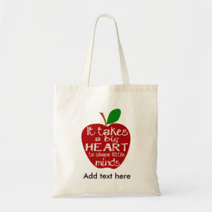 Bolso De Tela red apple Teacher thank you retirement Nursery