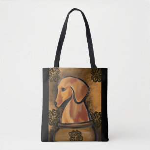 Bolso De Tela Red Dachshund